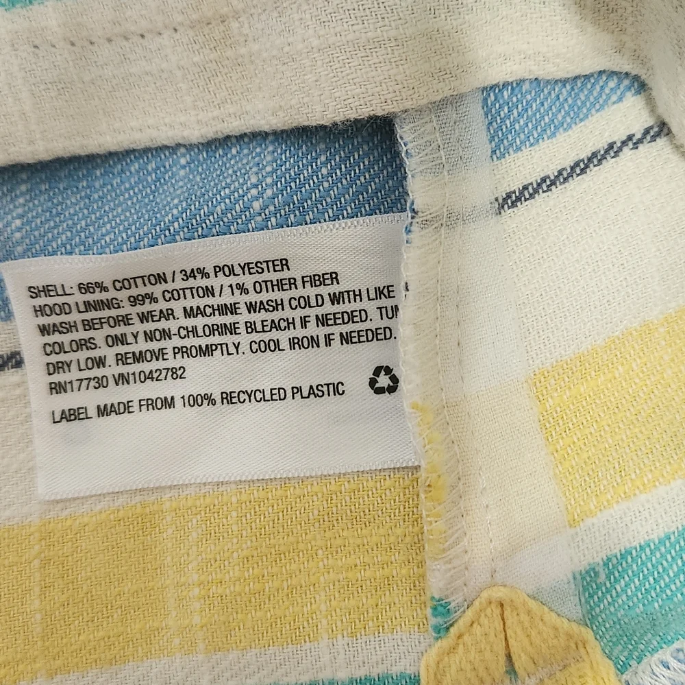 OshKosh B’gosh Genuine Kids 3T Striped Hooded Beach Baja Pullover